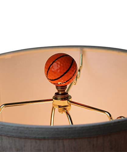 Image of Basketball Lamp Finial, Orange with Black Lining 2.25 inchh