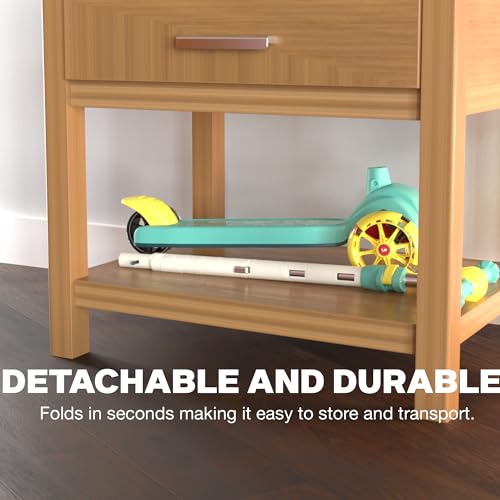 Image of Baybee Blaze Storm Skate Scooter for Kids, 3 Wheel Kid Scooter with 3 Height Adjustable Handle, Kick Scooter with LED PU Wheels & Brake | Runner Scooter for Kids 2-10 Years Boys Girls (Light Green)