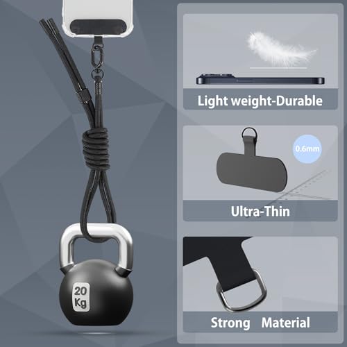 Qyoocom Handykette Halterung 6 Stück,Ultradünn Stärker, Haltbarer, Nicht Leicht zu Brechen Handyband Adapter Passt alle Handykette – Ansicht 3