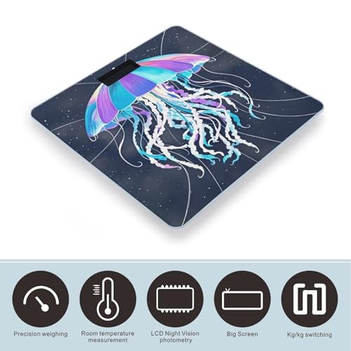 Balanza Digital de Baño Patrón Medusa con Plataforma Ancha miniatura 3