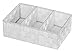 Produktbild WENKO Organizer Mod. Adria, Aufbewahrungskorb mit 3 Fächern und praktischem Griff, feste Trennwände, hochwertiges Kunststoffgeflecht mit Metallstangen für extra Stabilität, 32 x 10 x 21 cm, Weiß
