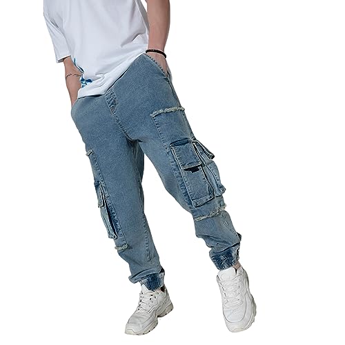 Image of Hubberholme Men's Loose Fit Cargo Jogger Jeans