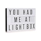 Lightess Cinema Light Box With Free Combination Letters And LED Light Message Board Lamp A4 Size