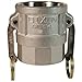 Dixon Valve 300-D-SS, Cam & Groove Type D Coupler x Female NPT (Pack of 2 pcs)