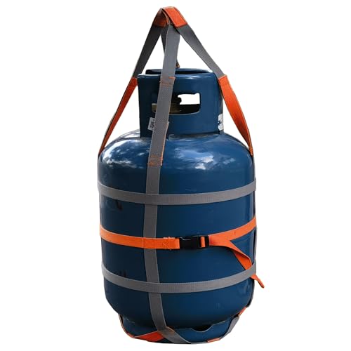 Carrying Strap for Small Middle Cylinder or Square Column Shape, Move Gas Cylinder, Ceramic Jar,Carboy,Drum,Construction Cask, Adjustable1-2 Person Moving and Lifting Straps,O/G