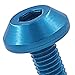 kowaku 4X Bike Water Bottle Cage Bolt, M5x12mm, Mountain Kettle Rack Screw, Bike Accessories Bike Screw, Kettle Holder Screw, Blue