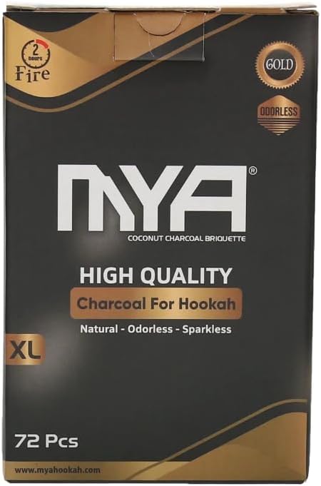 MYA Oro Carbón de cáscara de coco natural Carbón natural de larga