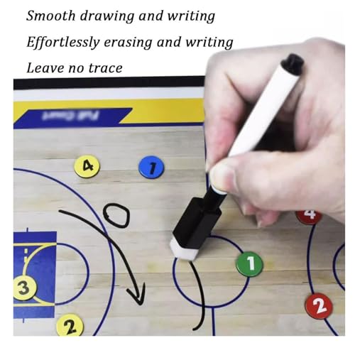 Kit de tableau magnétique tactique esmen, planche arbitrage basket effaçable