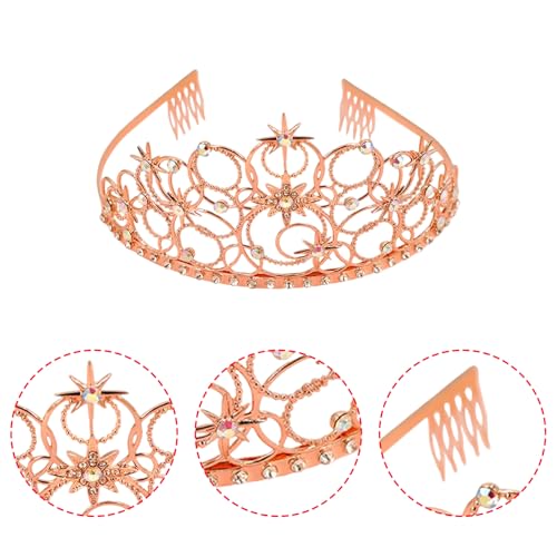 Tiaras de diamantes de imitación sin tirones corona para niña y mujer 2