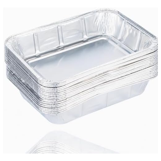 TK Gruppe Timo Klingler 20er Tropfschale - Einwegschale aus Aluminium zum Grillen - Aluschale ca. 14x19 cm Grillschale - Fettauffangschale Gasgrill (1)