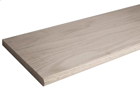 White Oak 8070-48 inch Bullnosed Wood Tread for Stair Remodel