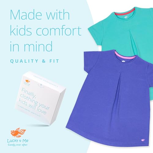 Lucky & Me | Hannah Girls Tunic T-Shirt | Children's Short Cap Sleeve Top | Tagless4