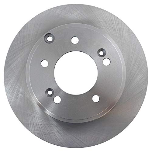 Image of TRQ Rear Brake Pad and Rotor Set Ceramic Parking Shoe Compatible with 2015 Hyundai Sonata 2015-2015 Kia Optima