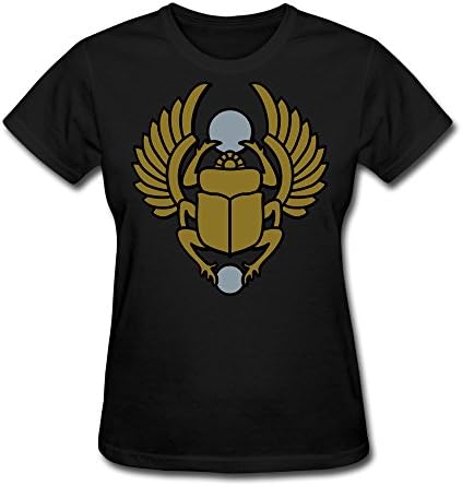 TAUYOP Women's Scarabaeus | Ra | Egypt Beetle T-shirts Black XXL
