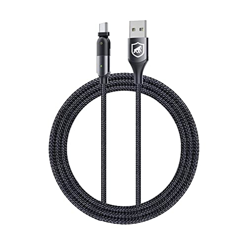 Gshield | Cabo Tank Gear USB-C para Tipo C Ajustável em 180º 33W Qualcomm 3.0 3A 1,2m - Material Nyl