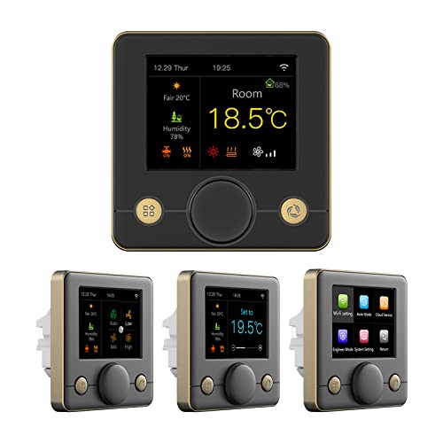 Thermostat Intelligent WiFi HUIOP programmable avec écran LCD coloré RGB - 3