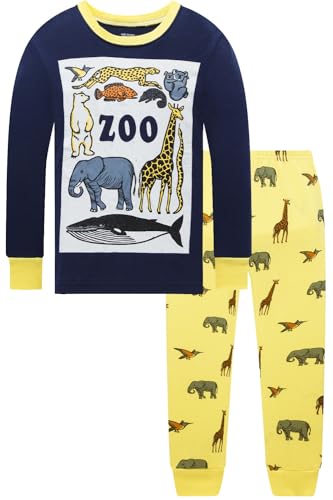 Image of Little bety Boys 4 Pieces Cotton Pajamas Toddlers Long Sleeve 24M-12Years