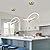 BNHHLZ Modern LED Pendant Light with Irregular Ring Lights 6000K Gold LED Adjustable Chandelier Contemporary Ceiling Light Fixture for Kitchen Dining Room Bedroom Kitchen Island