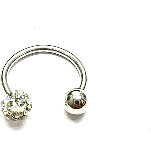 Circular Barbell with Crystal Ends