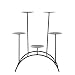 Hosley's 17" High Iron 5 Pillar Candleholder. Modern Art, Classic Design, Hand Made By Artisans. Excellent for the Tabletop, Fireplace, or Den.