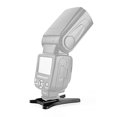 Anwenk Camera Flash Stand with Hot Shoe Mount and 1/4 Metal Tripod Thread for Speedlight Speedlite - Canon, Nikon, Sigma, Olympus, Panasonic, Pentax - 2 Pack