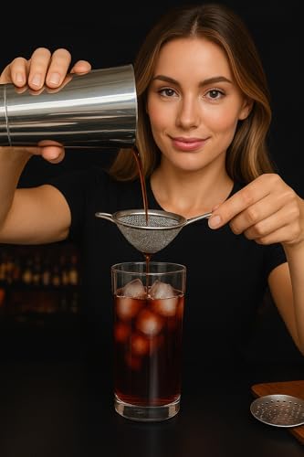 image for TheBarsentials Cocktail Strainer Set Stainless Steel Bar Tools with St