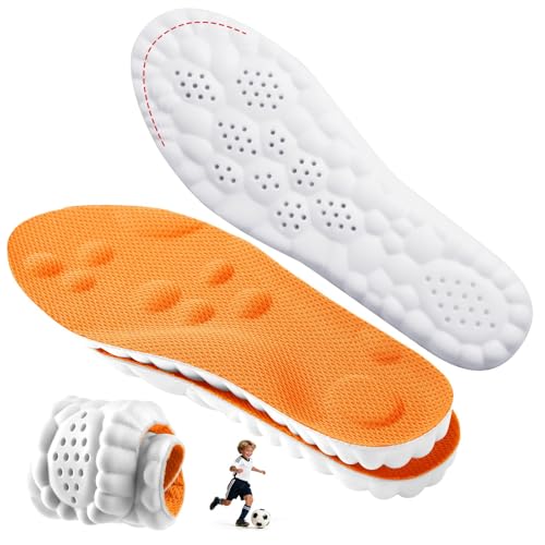Image of 4D Cloud-Soft Comfort Insoles for Kids and Youth - Memory Foam Insoles with Shock Absorption - Trim-to-Fit Arch Support Insoles for Healthy Development of Growing Feet (US Youth 6.5Y-7Y /255mm)