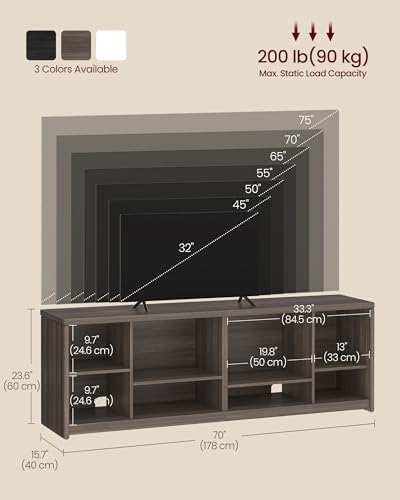 VASAGLE-TV-Stand-for-TVs-up-to-75-Inches-Entertainment-Center-with-Storage-Shelves-TV-Console-Table-Easy-to-Assemble-TV-Cabinet-for-Living-Room-Bedroom-Chestnut-Brown-ULTV112K01 VASAGLE TV Stand for TVs up to 75 Inches Entertainment Center with Storage Shelves TV Console Table Easy to Assemble TV Cabinet for Living Room Bedroom Chestnut Brown ULTV112K01