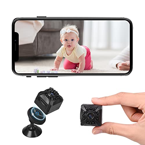 Mini Caméra Espion HD 1080P,Caméra de Surveillance WiFi en Direct Via Une Application Mobile, Caméra de Surveillance Domestique avec Vision Nocturne,Convient pour Bureau, Animal de Compagnie, Garage Cover
