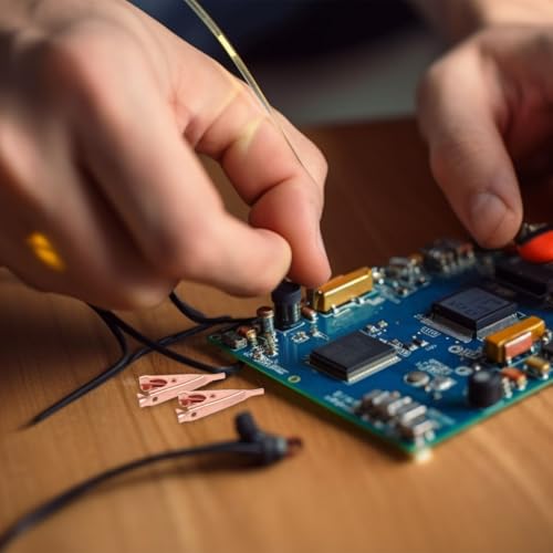 HOMSFOU 15 Stück Reine Kupfer Krokodilklemmen Mit Glatter Backe Und Mikroskopischer Spitze Für Elektrische Prüfungen Löten Und Heimwerker Anwendungen