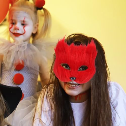 Masque et queue de renard pour Halloween : pack de 4 sets de fête - 3