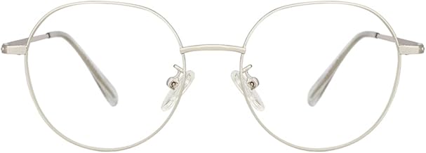 Unisex Eyeglasses For Men Women Spectacle Frames Light Weight Blue Ray Blocking Glasses For Computer Zero Power Bluecut lens Round Medium Size