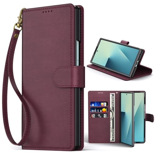 Samsung Galaxy Z Fold 7 étui portefeuille cuir RFID pour vos voyages