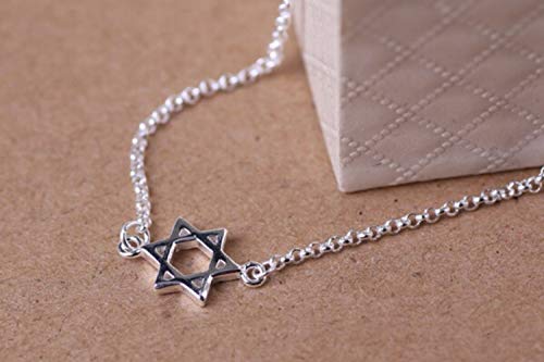 Lovelycharms 925 Sterling Silver Jewish Star Of David Chain Anklet Ankle Bracelets #TOP2
