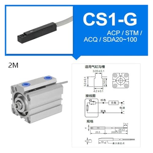 Sensor de interruptor de láminas CS1-J de alta precisión para cilindros CS1-G 2