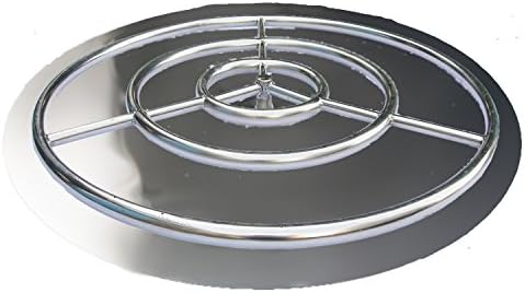 HearthDistribution FPK-OBRSS-36R 36in SS Fire Pit Ring Burner with Pan