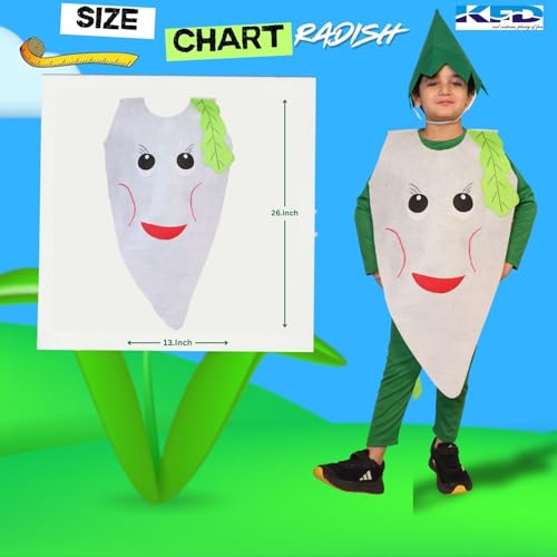 Image of Kaku Fancy Dresses Fruit and Vegetable Costume Paper Cutout with Cap For Kids | Healthy Food Costume For Boys & Girls (Tracksuit Not Included)