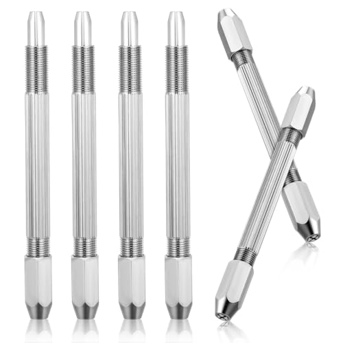 DOITOOL 6 Pcs Double-Ended Pin Vise DIY Mini Hand Drill Pin Vise Wire Twisting Tools for Jewelry Making Winding Copper for DIY Hairpin Keychain Bracelets Necklace, Jewelry Making Tools