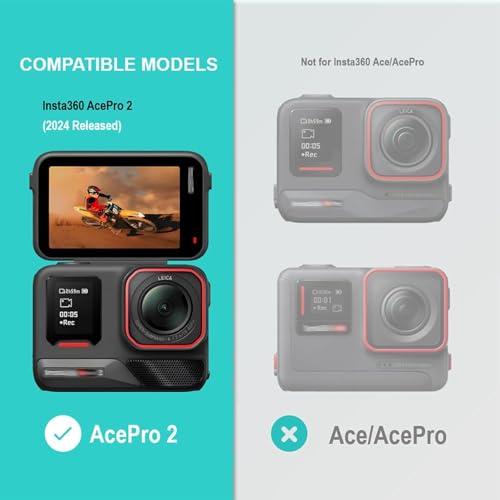 Image of M.G.R.J Tempered Glass Screen Protector for Insta360 Ace Pro 2 Action Camera (Set of 2 Tempered Glass & 1 Screen Guard)