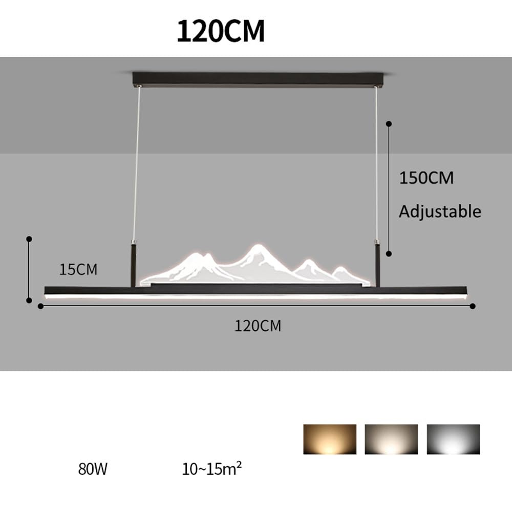 Lampada da tavolo da biliardo Lampada a sospensione lineare a LED Lampadario con dimmerazione lineare dorata per sala da pranzo Lampada a sospensione a striscia lunga bianca nera per isola cucina