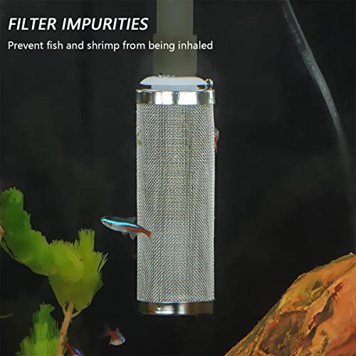 YUTOU Aquarium Outdoor Filter Protection 16 mm Pack of 2 Aquarium Protective Covers Stainless Steel Filter Guard Protection Aquarium Fish Shrimp Filter for Protection Flowing Fish Shrimp - Image 3