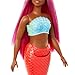 Barbie Mermaid Doll with Magenta Fantasy Hair & Headband Accessory, Curvy Body Type with Shell-Inspired Bodice & Tropical Red Tail
