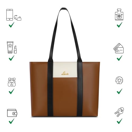 Image of Lavie Women's Colourblock Regan Tote Bag | Tote Bag for Work | Ladies Purse | Stylish Shoulder Bag | Gift for Women