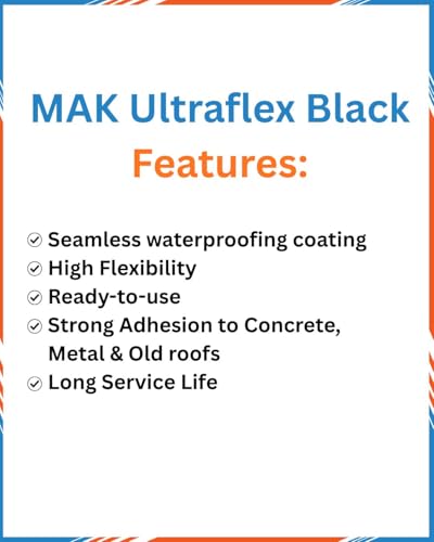 Image of MK Petro Mak UltraFlex Black | Liquid Rubberised Waterproofing Coating | 1KG