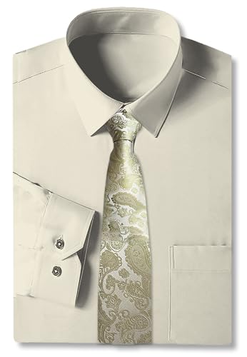grey dress shirt and tie Gray Pin Striped Dress Shirt Set with Tie and Handkerchief main image 0