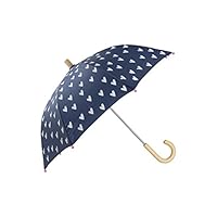 Hatley Kids Printed Umbrellas, Navy & White Hearts, One Size