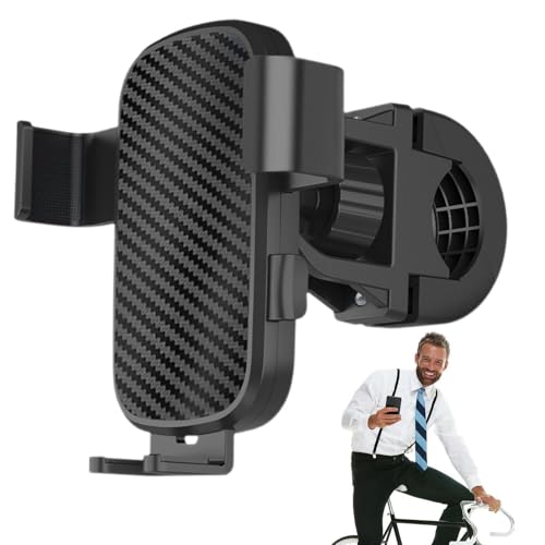 Nixiara Motorcycle Phone Holder, Anti-Shock Navigation Clamp – 360 Degree Rotating Shockproof Phone Holder for Motorcycle – for Bike, Scooter, Quad Bi