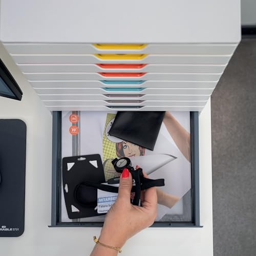 Module de classement DURABLE tiroir multicolore boîte de rangement bureau document A4+ 763027