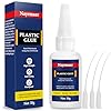 30g Super Glue for Plastic, Cyanoacrylate Based Heavy Duty Adhesive for PLA, Acrylic, Model, DIY, with Anti-Clog Cap, Waterproof, Heat-Resistant (Super Glue for Plastic, 30 Grams * 1 Pack)