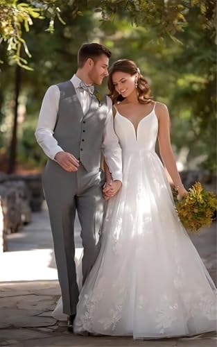 Men's Mens 2 Piece Vest and Pants Set Suits Set Grooms Tuxedos Formal Business Wedding Prom Party Suit4